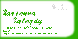 marianna kalazdy business card